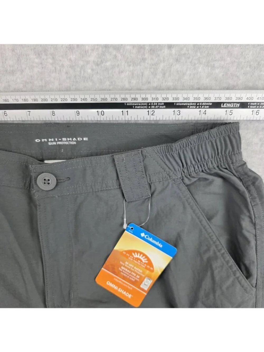 Columbia Smith Creek Convertible Pants Mens 32x32 Gray Omni-Shade Hiking NWT